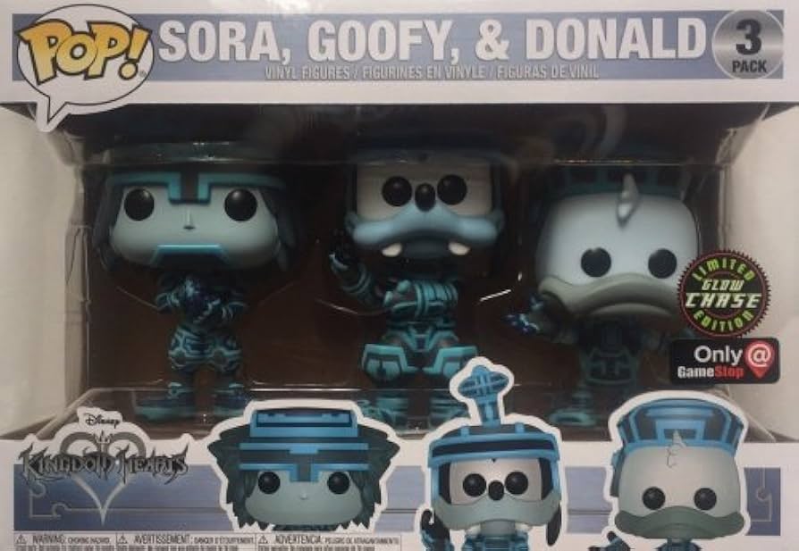 Funko ファンコ　pop 　キングダムハーツ　フィギュア　3体セット　トロン Amazon.com: Pop! Disney Kingdom Hearts Sora, Goofy, & Donald